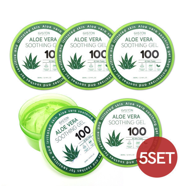 [오늘출발]게스통 게스통 알로에 베라 모이스쳐 수딩젤 100 300ml x 5개 1+1+1+1+1