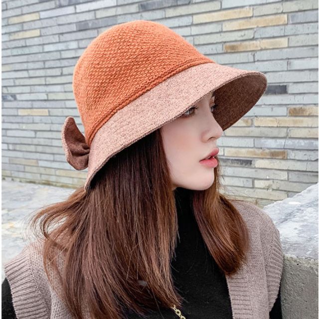 [오늘출발] 은창 모자 여성 러블리 리본 보온 기모 니트 겨울 햇 히트 사파리 벙거지 여자 캡
