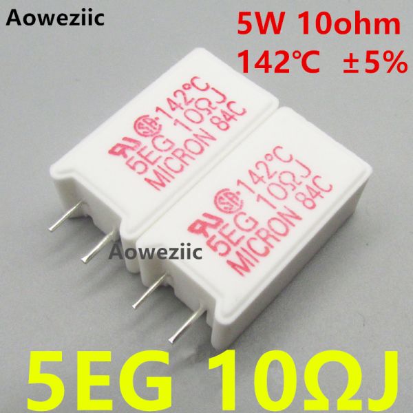 [해외] RWT05 10led. J 142 ℃ 5W 10Ohm  5% 5EG 10led/j F5K100J14 F5K/tab10led/j 145 ℃ 5W10RJ 수직 시멘트