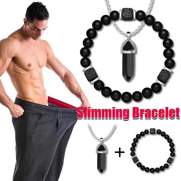 [오늘출발] 레아 야구선수목걸이 남성용 마그네틱 팔찌 목걸이 세트 자연석 구슬 커플 여성 건강 관리 도움 무게추 Lo 당 2