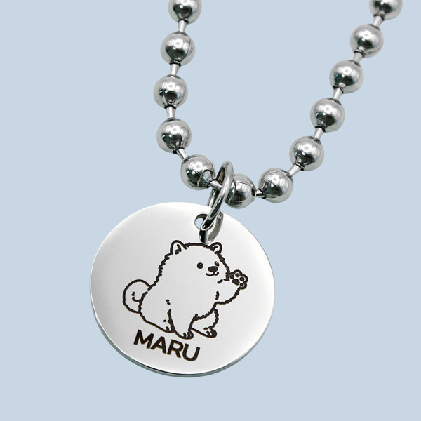 [오늘출발] 강아지 개 고양이 반려견 애견 소형견 중형견 대형견 써지컬 인식표 이름표 목걸이 무료각인