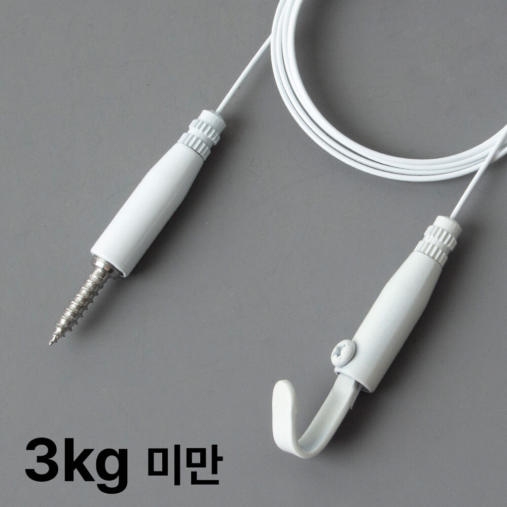 [오늘출발] 기본천장피스 미니3kg 화이트 천장에 피스 고정용 와이어걸이 인테리어 액자걸이 후크 설치피스 제공