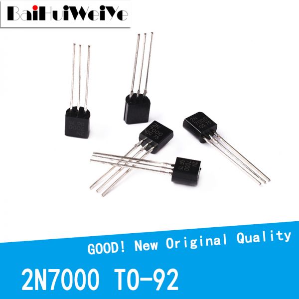 [해외] 소형 신호 MOSFET 트랜지스터 오리지널 고품질 칩셋 60 볼트 N 채널 0.3A V TO-92 2N7000 N7000 T