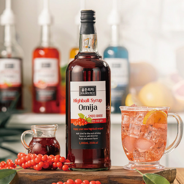 [오늘출발] 골든리치 오미자시럽 / 홈칵테일 업소용음료수 하이볼만들기