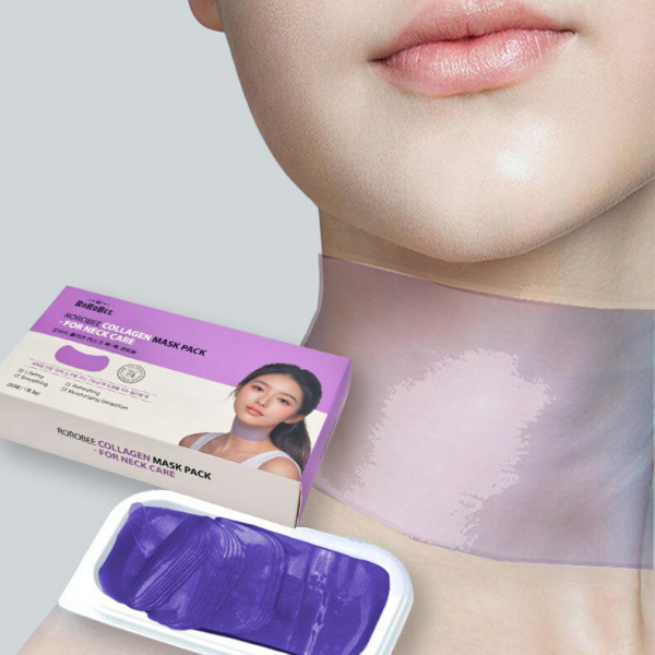 [오늘출발] 로로비 대용량 하이드로겔 콜라겐 목 주름 리프팅 팩 30매 2통 미백 주름개선 기능성 볼륨 넥 마스크