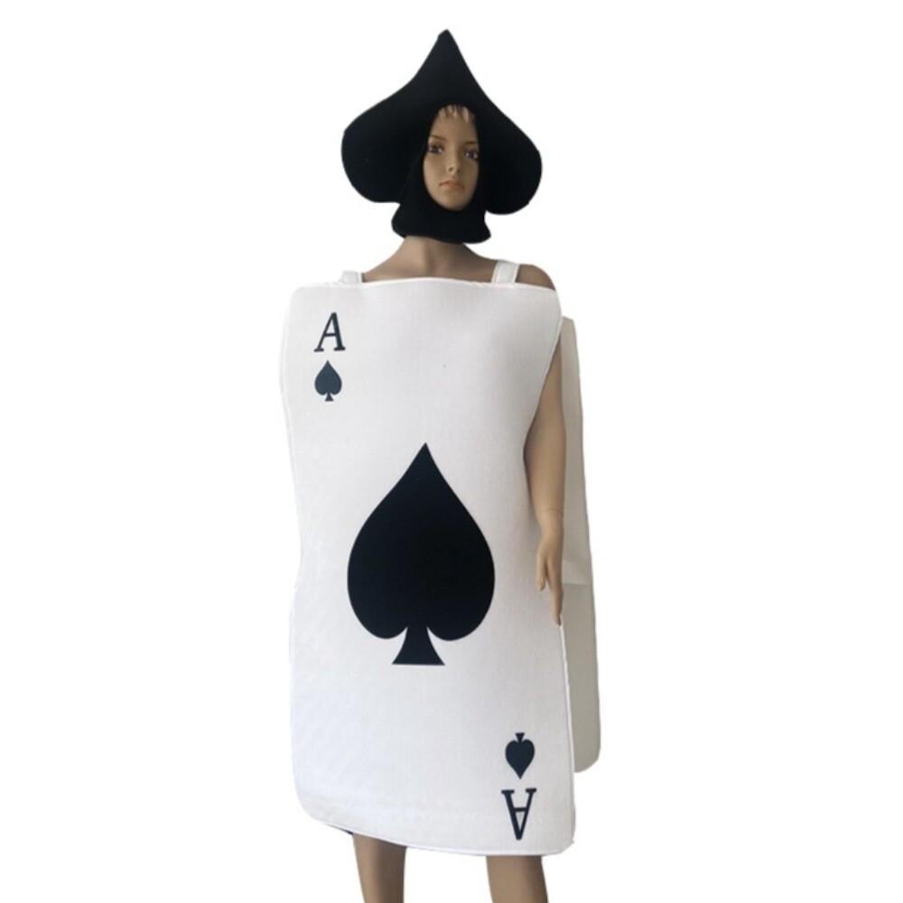포커 카드 옷 의상 스페이드 웃긴 코스프레 A 에이스 홀덤 바 펍