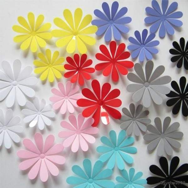 3D꽃포인트벽지(12개입)/포인트스티커/입체벽지