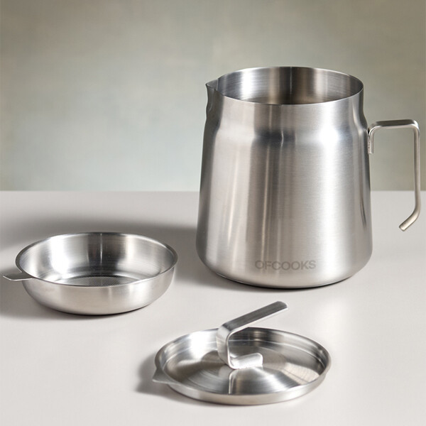 오브쿡스 리파인 케틀팟 1.5L (본체+차거름망) 스텐 304 / 인덕션 캠핑 주전자 멀티팟 스텐냄비 라면냄비