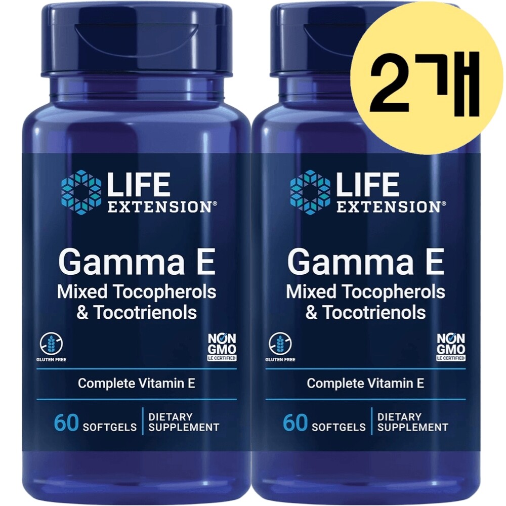 라이프익스텐션 감마 E 혼합 토코페롤 토코트리에놀 60 소프트젤 2개 선택