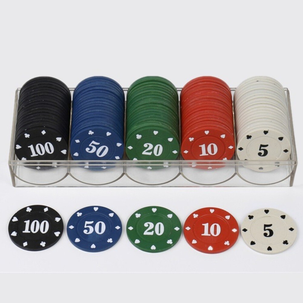 바카라 칩 카지노 세트 100 50 고급 홀덤펍 가정용 내기 놀이 동전-칩 세트 A