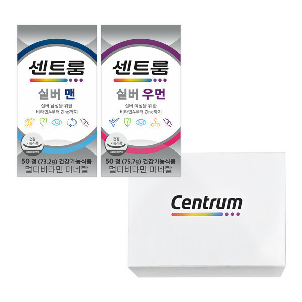 [오늘출발] 센트룸 실버 맨+실버우먼 더블업 멀티비타민 세트 (50정+50정)