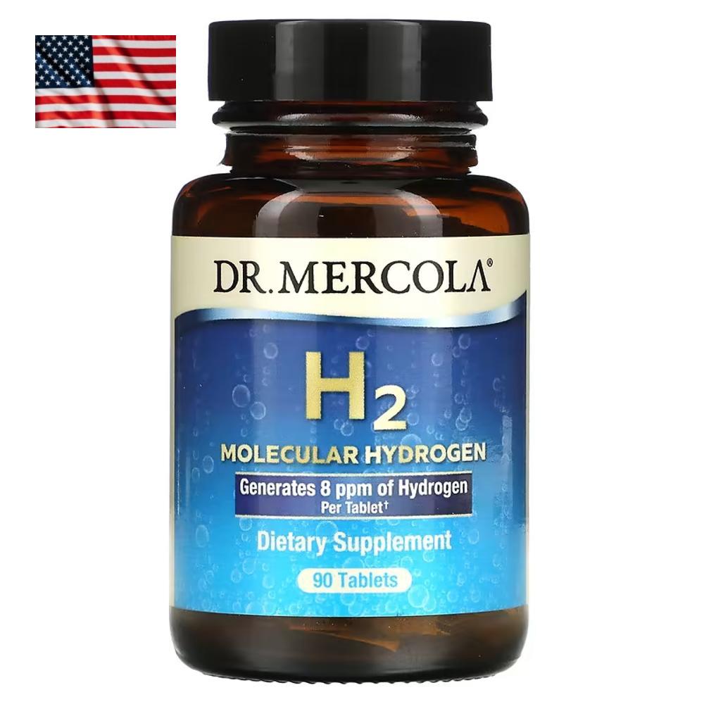 [해외] Dr Mercola 닥터 멀코라 H2 분자 수소 캡슐 90정 1정 당 8PPM 수소 생성 물에 녹여 먹는 수소