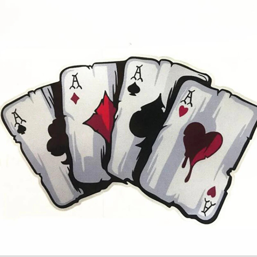 카드 놀이 자동차 스티커 개성 반사 포커 몬스터 모자