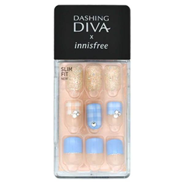 데싱디바 x이니스프리 매직프레스 60호 산뜻한 체크셔츠 젤네일