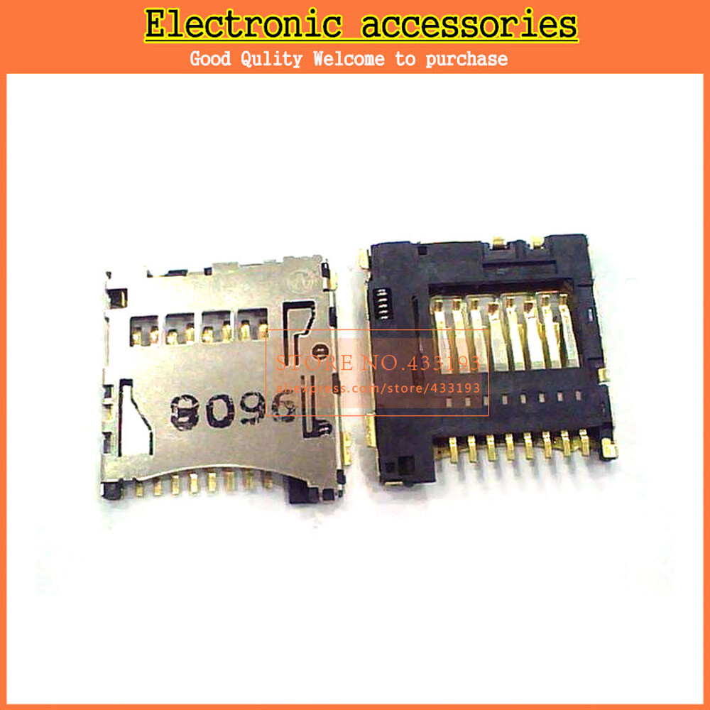 무료 배송 새로운 20 개/몫 마이크로 sd 카드 홀더 tf 커넥터 슬롯 sockect inne 납땜 셀프 푸시