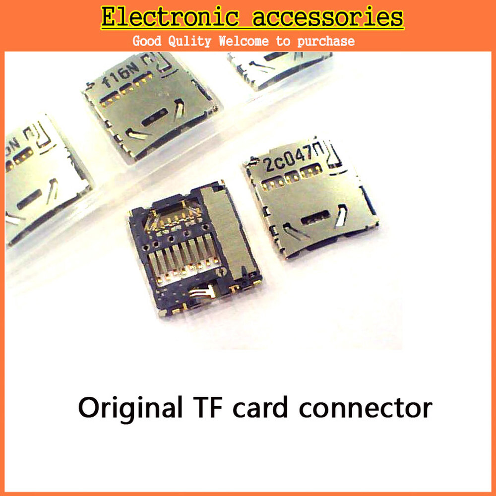 새로운 20 개/몫 마이크로 SD 카드 홀더 TF 커넥터 슬롯 소켓 내부 납땜 자기 푸시 무료 배송