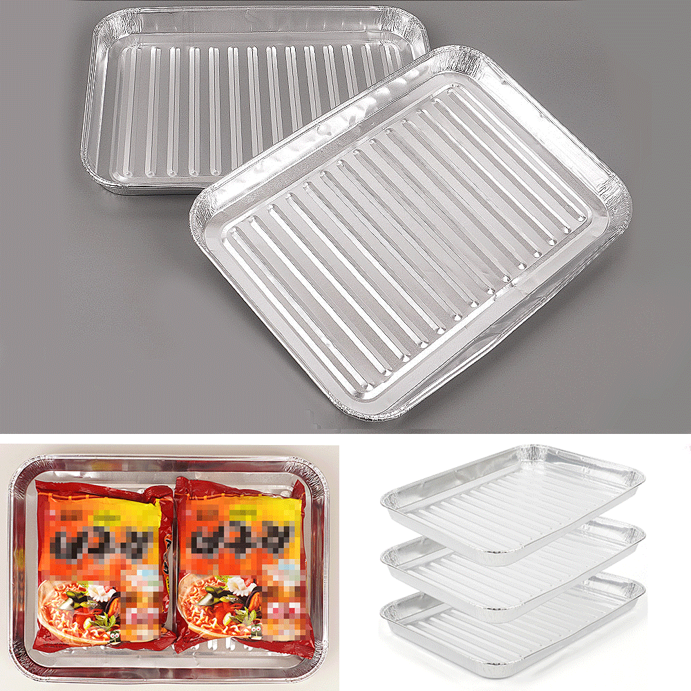 [오늘출발] 캠핑 바비큐 일회용 알루미늄 불판 야외 회식 삼겹살 고기 사각 구이판 3P