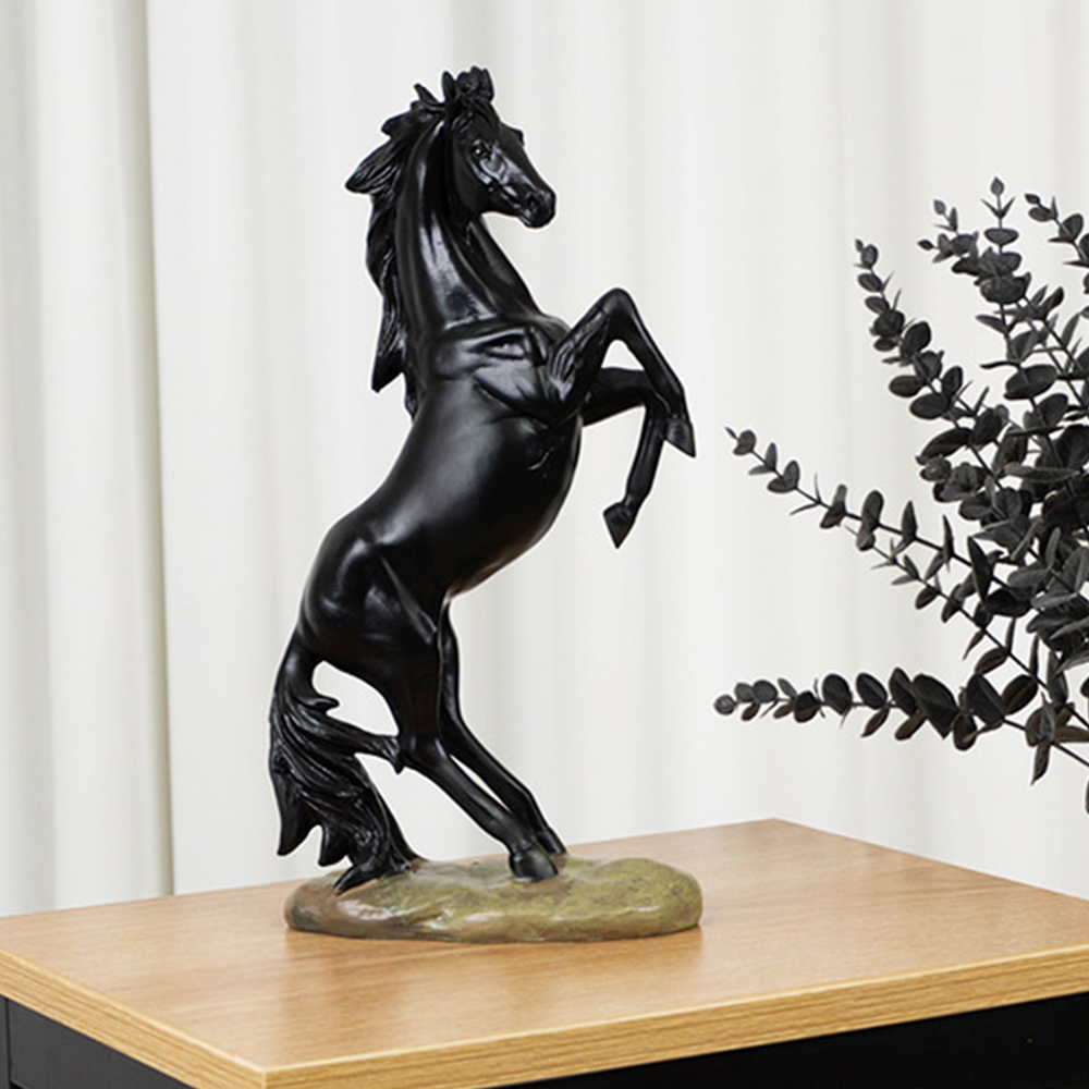 [오늘출발] 검은말장식 과천 레진조각상 테이블 야생마 경주마