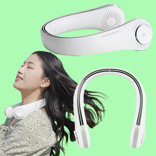 목 선풍기 쿨 넥 밴드 쿨러 풍기 아이스 냉 목도리 아이스팩 에어컨 목에거는 목걸이형 h