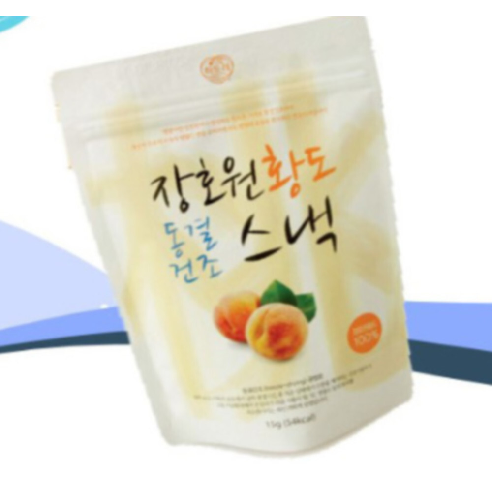 장호원 국산 황도 동결 건조 스낵 10g 국내산 선물 간편식 간식 과자 아이들 과일 복숭아 과일칩 건과일