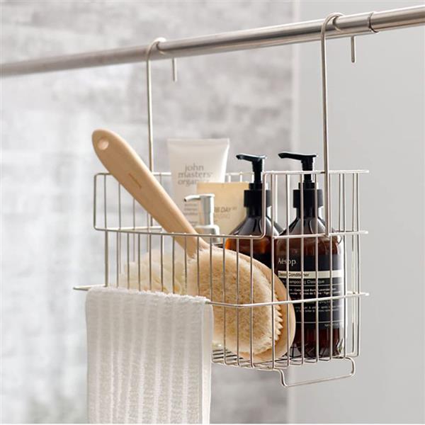 [오늘출발]304 스텐 수납 바스켓 스텐레스 걸이형 욕실 정리 선반