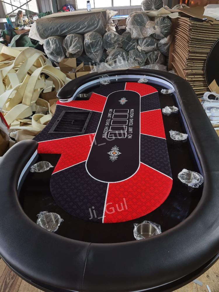 업소용 포커테이블 보드게임 방 홀덤 보드 파티룸 카드 블랙잭 탁상용 바카라 호텔 M. 240x120cm(레드 블랙