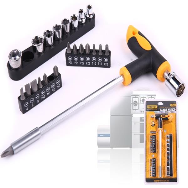 [해외] FIREFOX 1/4 T 핸들 렌치 세트 25점 세트 드라이버 소켓 토크스 공구