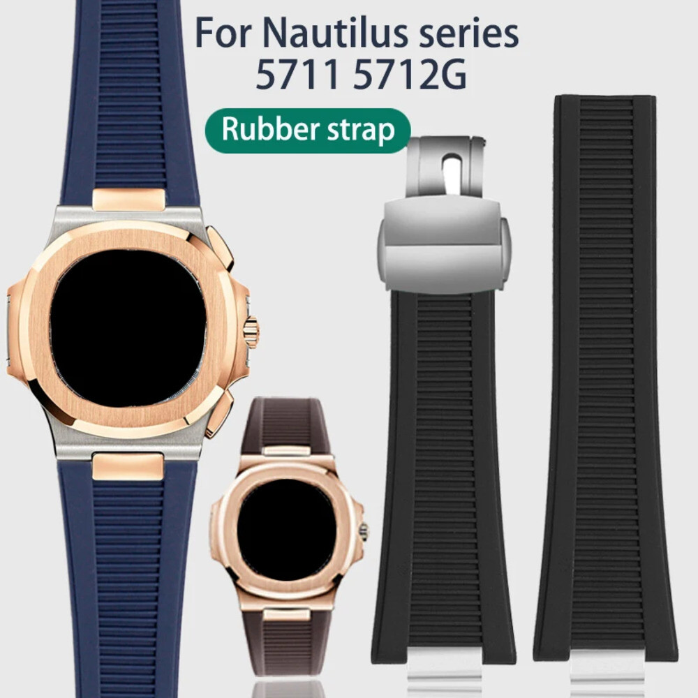 러버밴드 우레탄시계줄 러버스트랩 스틸 그레인 실리콘 고무 시계 스트랩 파텍 필립 PP 노틸러스 5711/5712