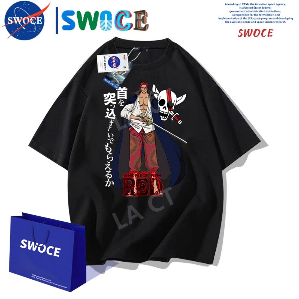 원피스 프린팅 반팔 티셔츠 씹덕티셔츠 오버핏 씹덕티 빈티지 티 힙합 우솝-G/155/XXS