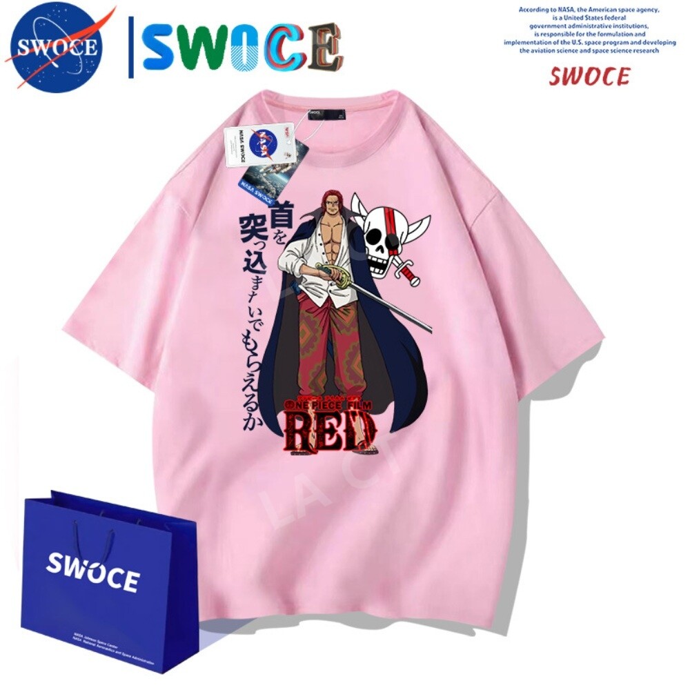 원피스 프린팅 반팔 티셔츠 씹덕티셔츠 오버핏 씹덕티 빈티지 티 힙합 우솝-J/155/XXS