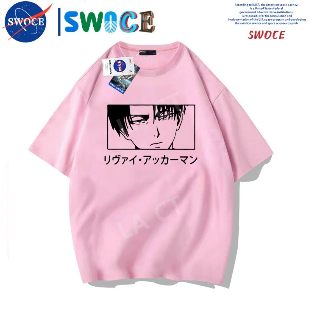 진격의거인 프린팅 반팔 티셔츠 씹덕티셔츠 오버핏 씹덕티 빈티지 티 힙합-C/160XS