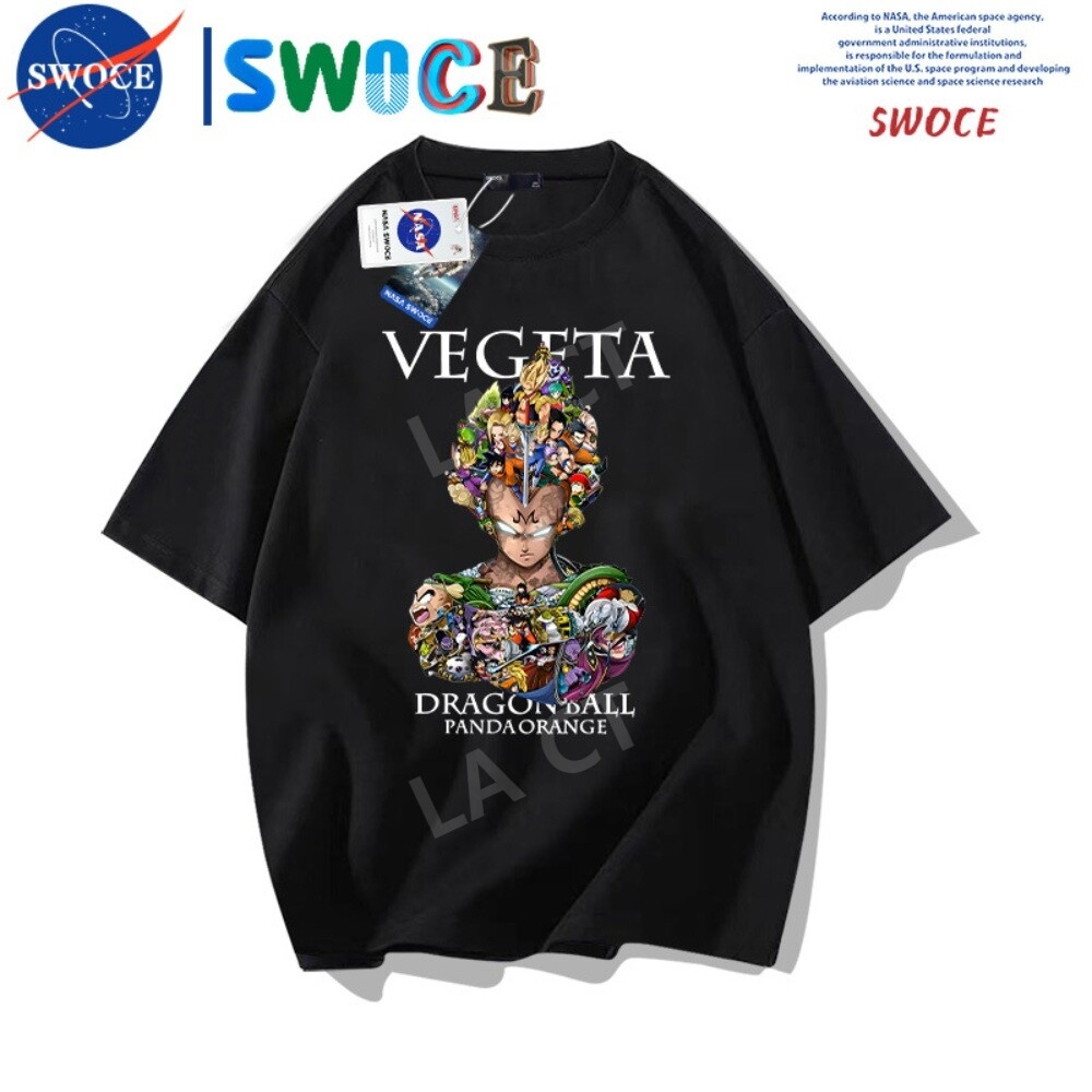 드래곤볼 프린팅 반팔 티셔츠 씹덕티셔츠 오버핏 씹덕티 빈티지 티 힙합 손오공-A/165S