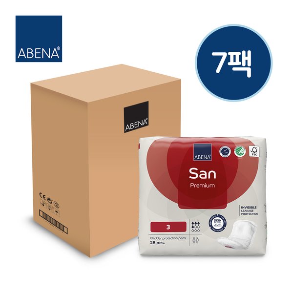아베나 (아베나)아베나 덴마크 프리미엄 케어패드 중형 28매x7팩(1box)