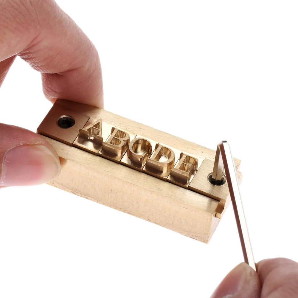 인두도장 로마 황동 스탬프 AZ 공예 도구 철 프레스 가죽나무음식 금형 T슬롯 고정 장치 홀더