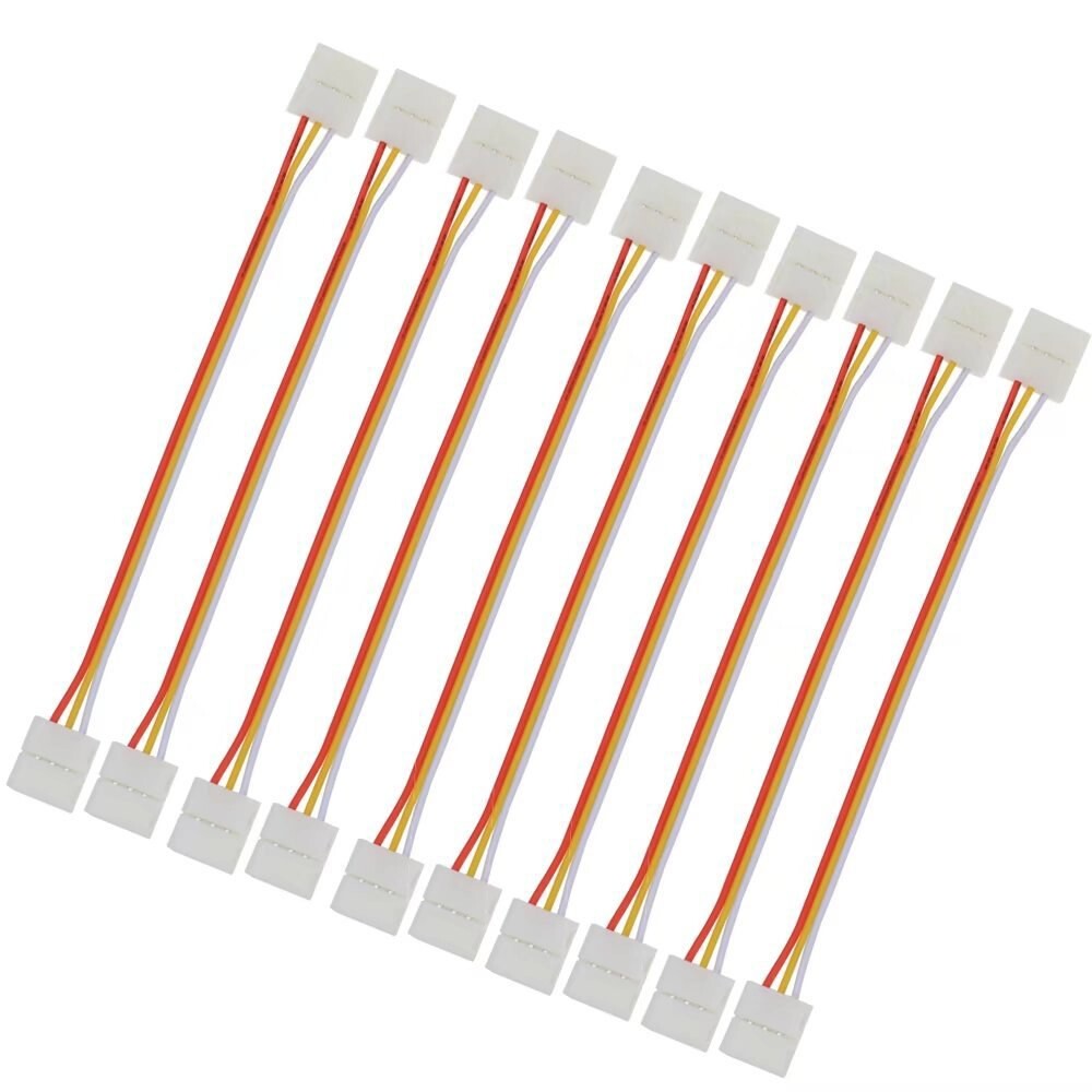 Seven Neon-핀 8mm FPBC 보드용 클립 포함 15cm led 스트립 커넥터 케이블 2 가지 색상 라이트 smd 무료