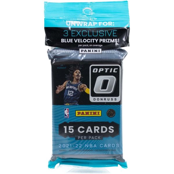 [해외] nba 트레이딩 카드 파니니 2021/22 돈러스 옵틱 농구 NBA 첼로 팩 및 블루 벨로시티 패러렐 - 총 15개의