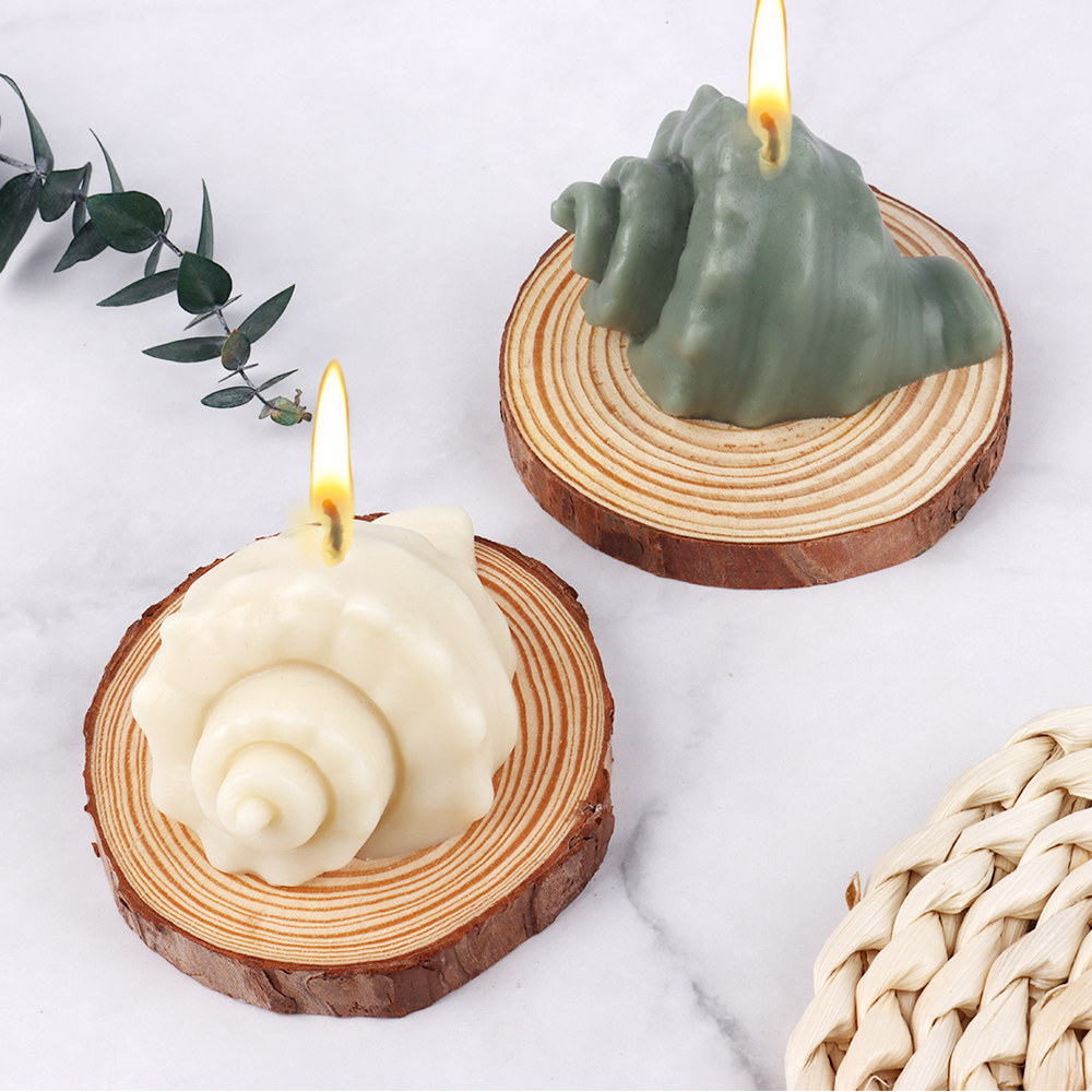 [오늘출발] 새로운 바다 달팽이 Conch 실리콘 양초 금형 아로마 테라피 DIY 수제 재료 수지 만들기 용품 비누 몰드
