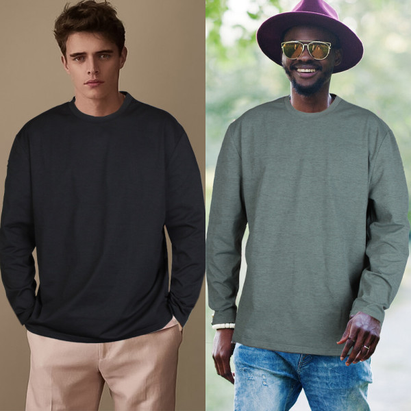 1+1 2장세트 버팔로 릴렉스 크루넥 무지티 기본긴팔티         1+1 행사중 2장세트 무료배송