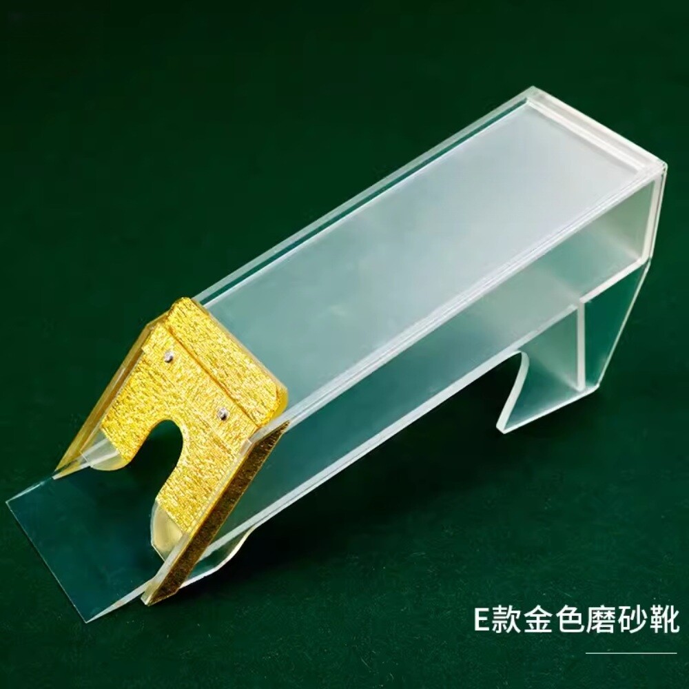 카지노 카드셔플기 블랙잭 딜러슈 바카라 트럼프 카드 셔플 8덱 홀덤-골드 반투명 셔플기