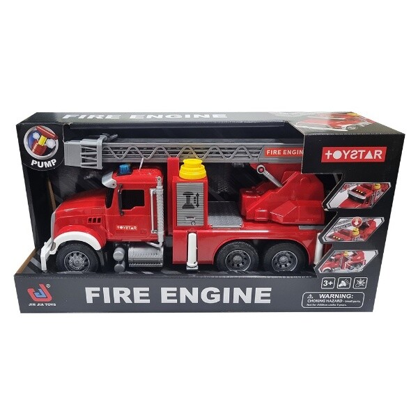 월드 중장비 소방사다리차 호스에서 물이 쭉쭉~나가요~ 빛과 소리가 나는 소방차 소방자동차