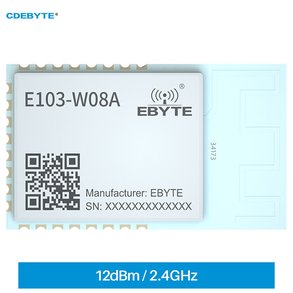 [해외] 와이파이 모듈 E103 W08A 2 4G 듀얼 암 코어 TCP HTTP 클라이언트 MQTT 낮은 전력 소비 PCB 안테나 무선