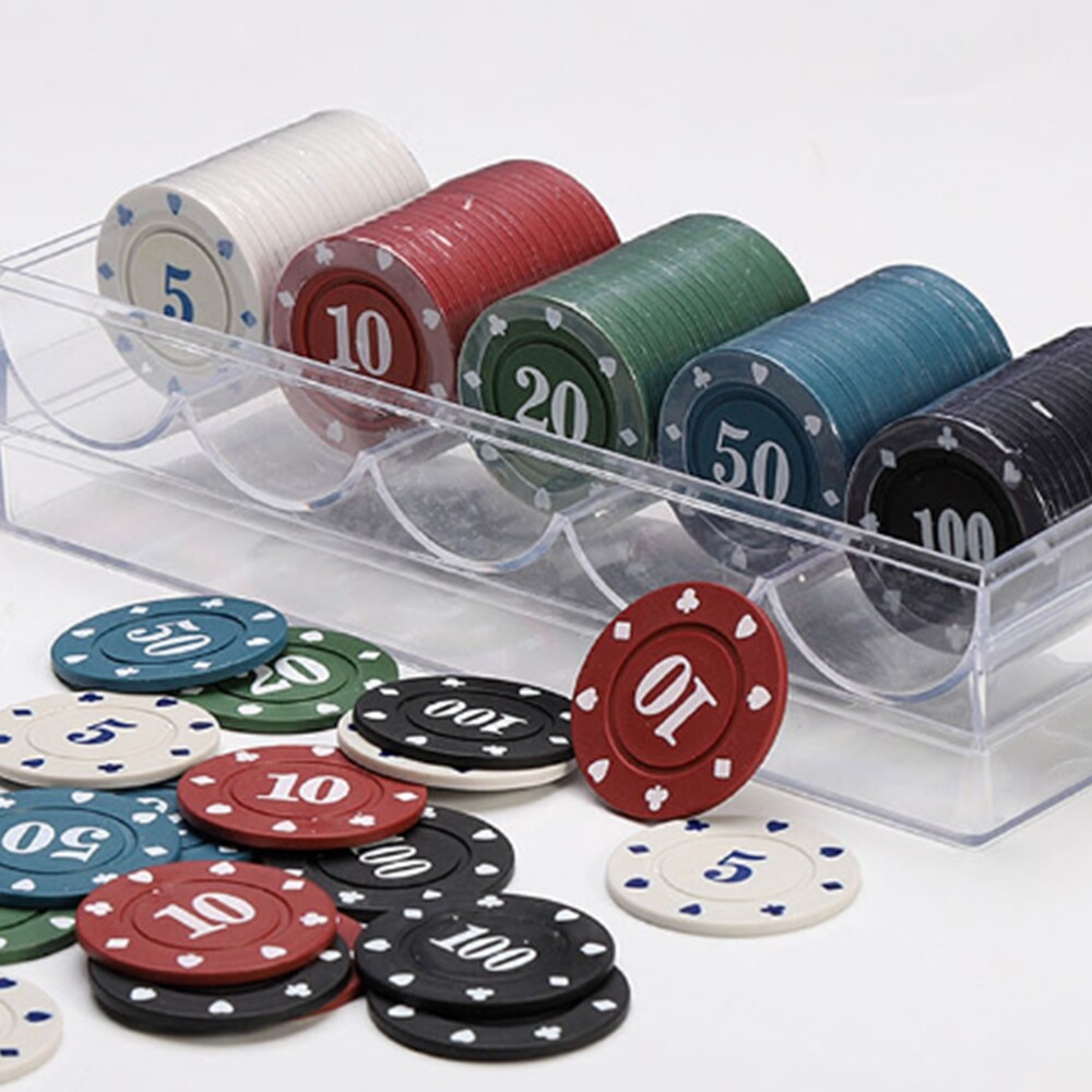카지노칩 5종 100개 세트 보드게임 포커 5 10 20 50 100 숫자