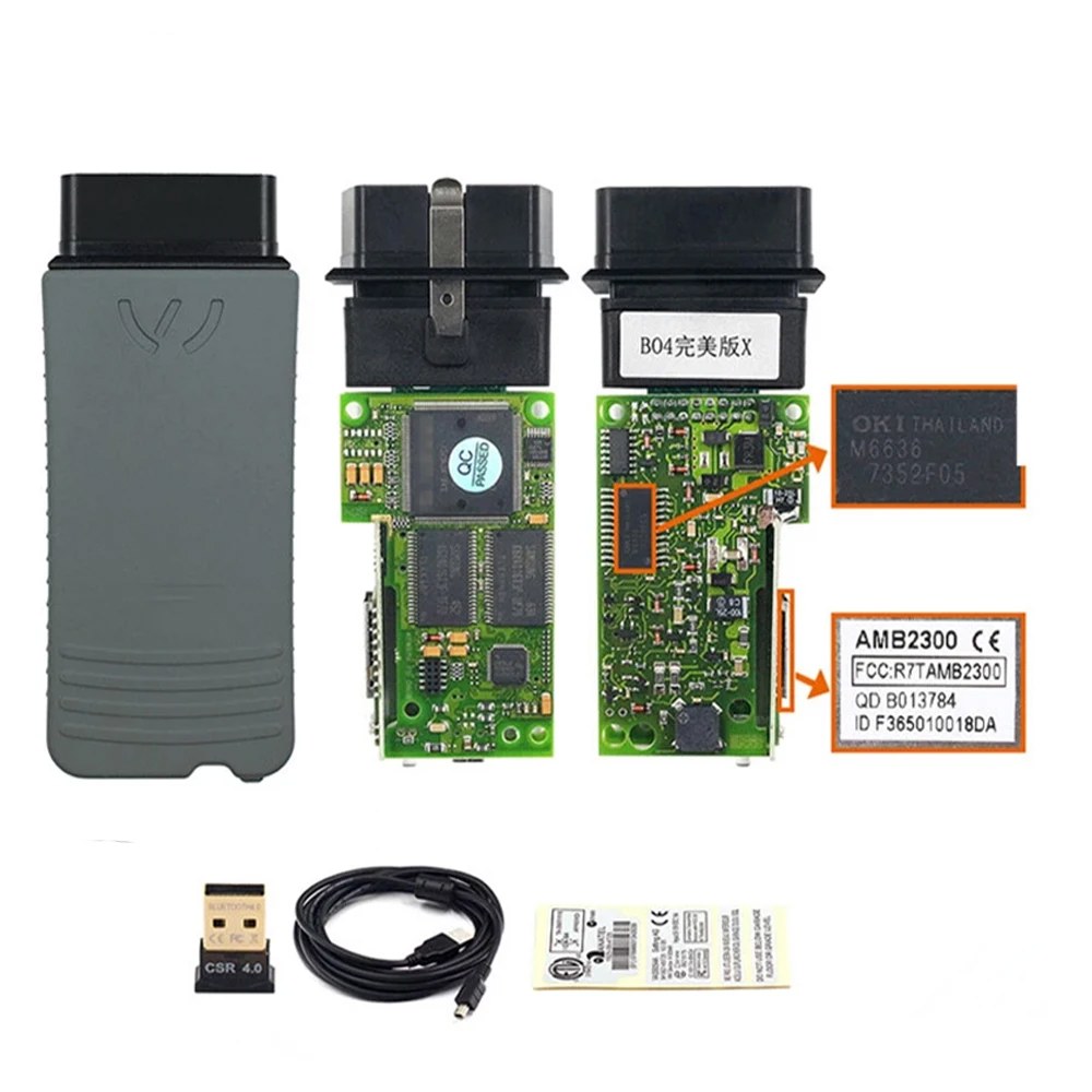 5054 Oki 풀 칩 블루투스 AMB2300 Keygen 6154 VNCI 6154A Doip 와이파이 Obd2 스캐너 진단 도구 vas5054a