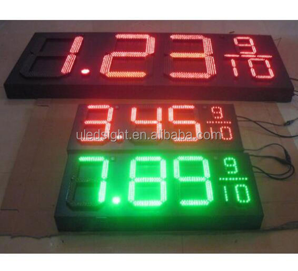 [오늘출발] Ali Express 무선 RF 방수 연료 카운터 디지털 사인 야외 LED 가스 가격 판매용 7 세그먼트
