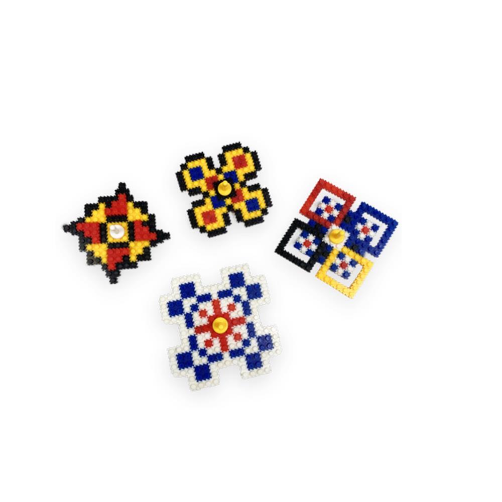 4인 소근육 두뇌발달 블록 팽이 색감교육 오방색 단청 사회성 미술 주간보호센터