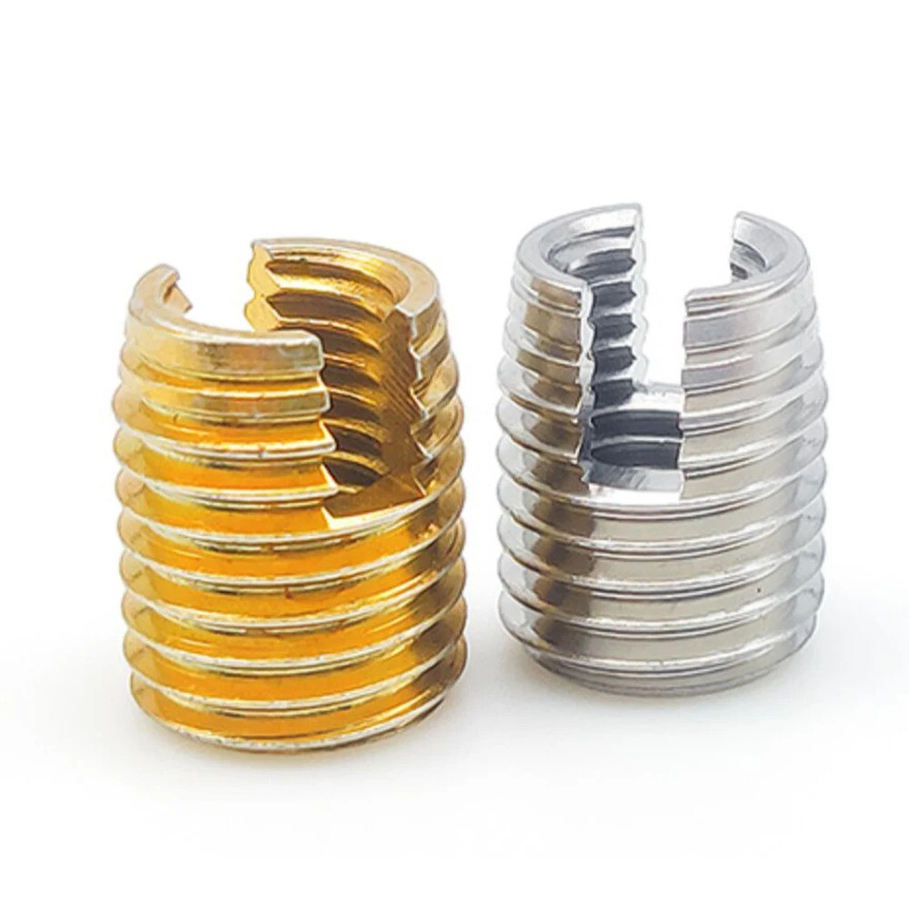 퀵서트 스테인리스 탄소강 금속 나사 수리 인서트 셀프 태핑 슬롯 너트 M2 M2.5 M3 M4 M5 M6 M8 M10 M12 M1
