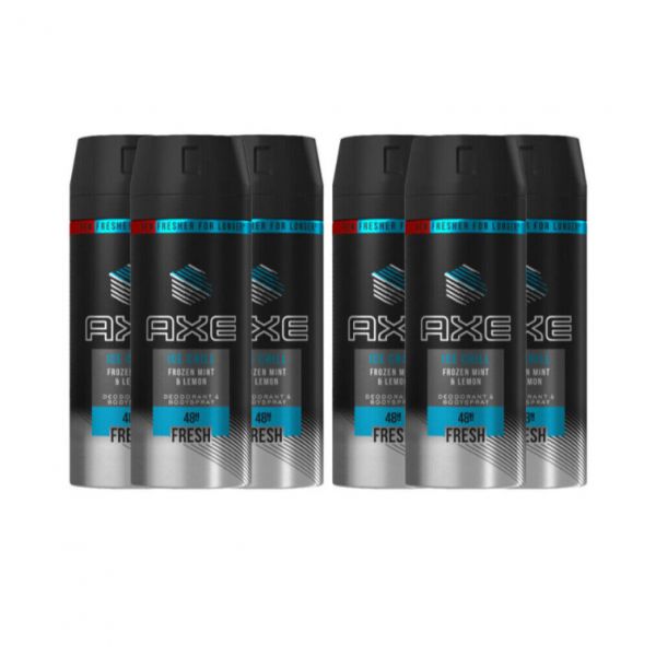 데오드란트 미국 6팩 Axe Ice Chill for 남성 바디 Spray 150ml (5.07 온스(1온스약30g) )