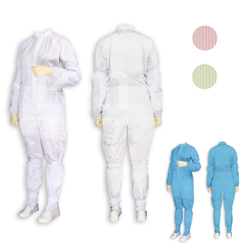 청정작업장 원피스크린복 클린룸 제전방진복 제약 반도체 클린복 제전복
