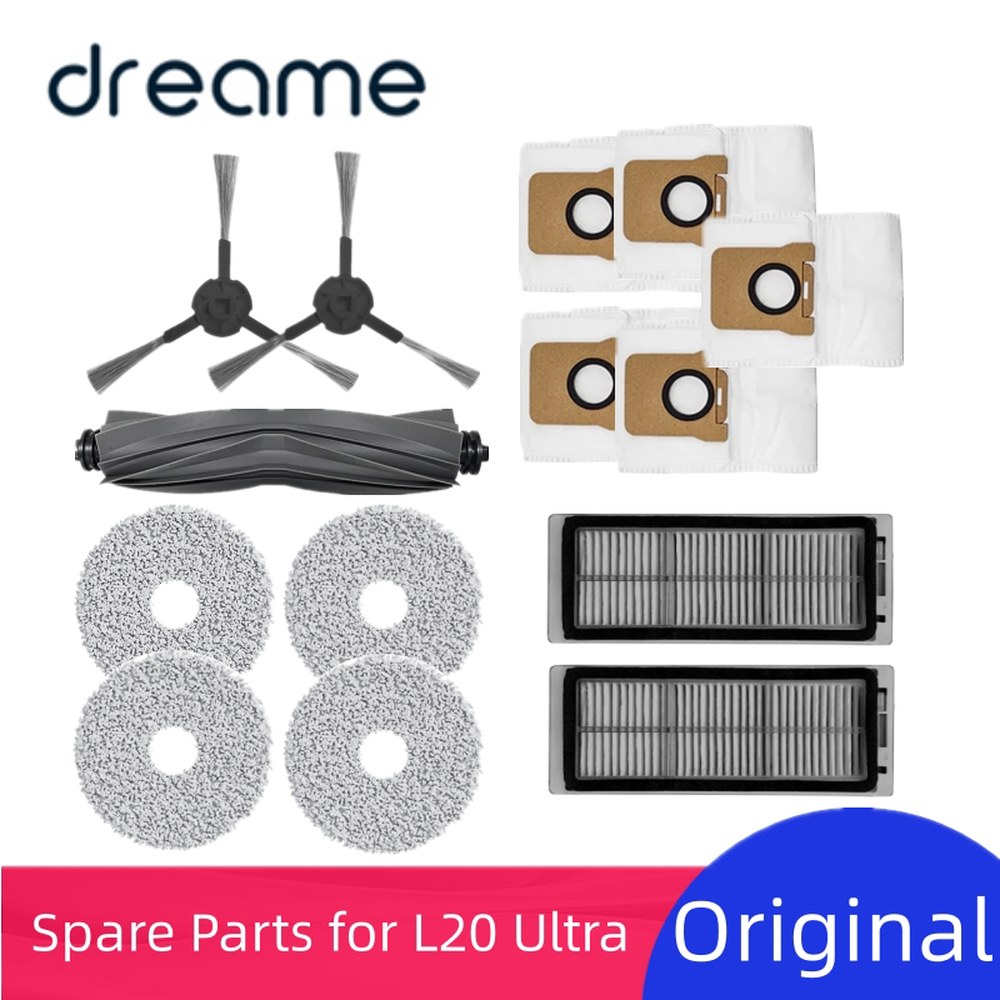 [오늘출발] Dreame Bot 로봇 진공 청소기 액세서리 부품 메인 사이드 브러시 커버 필터 걸레 걸레 옵션 L20 Ultra X20