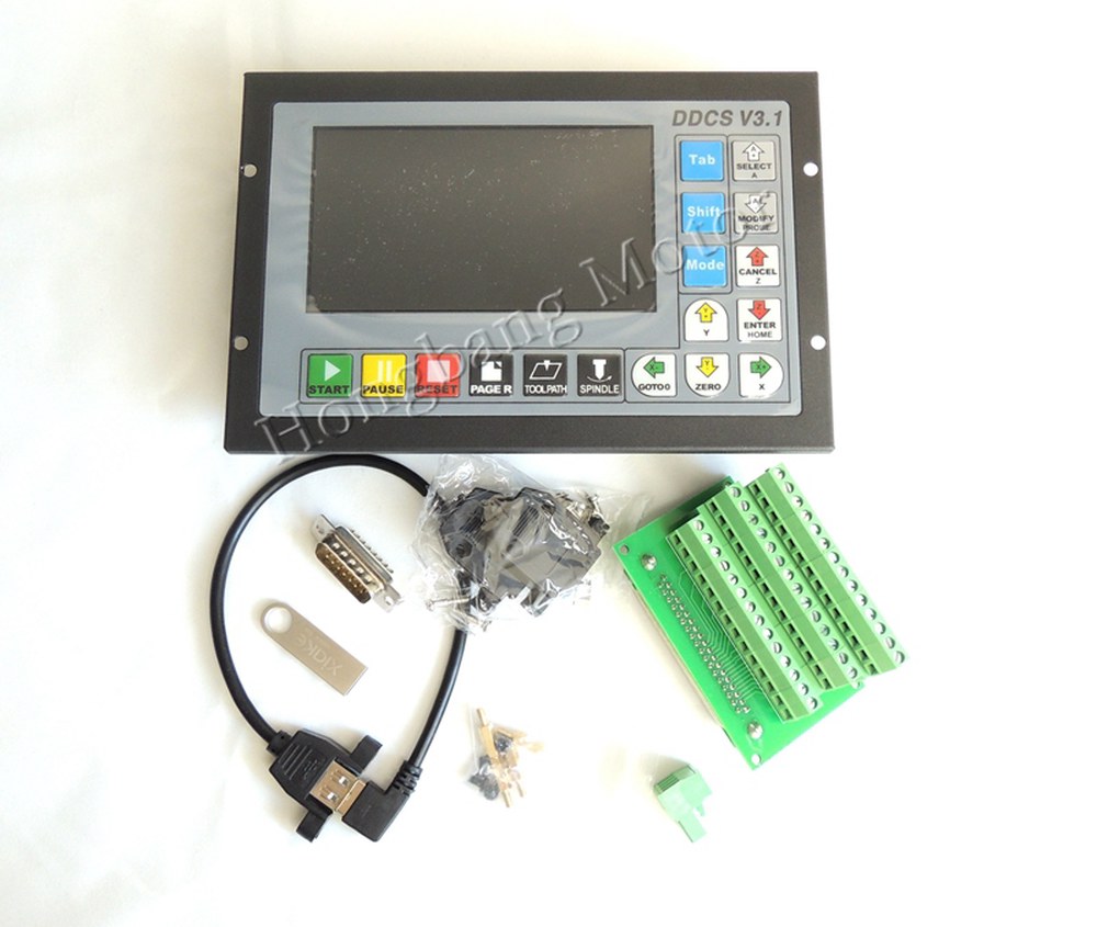 [오늘출발] 무료 배송 업그레이드 된 DDCSV3.1 3/4 축 500Khz G 코드 오프라인 컨트롤러는 CNC 드릴링 밀링 용 Mach3